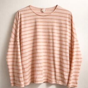 Pink Striped Long Sleeve Top
